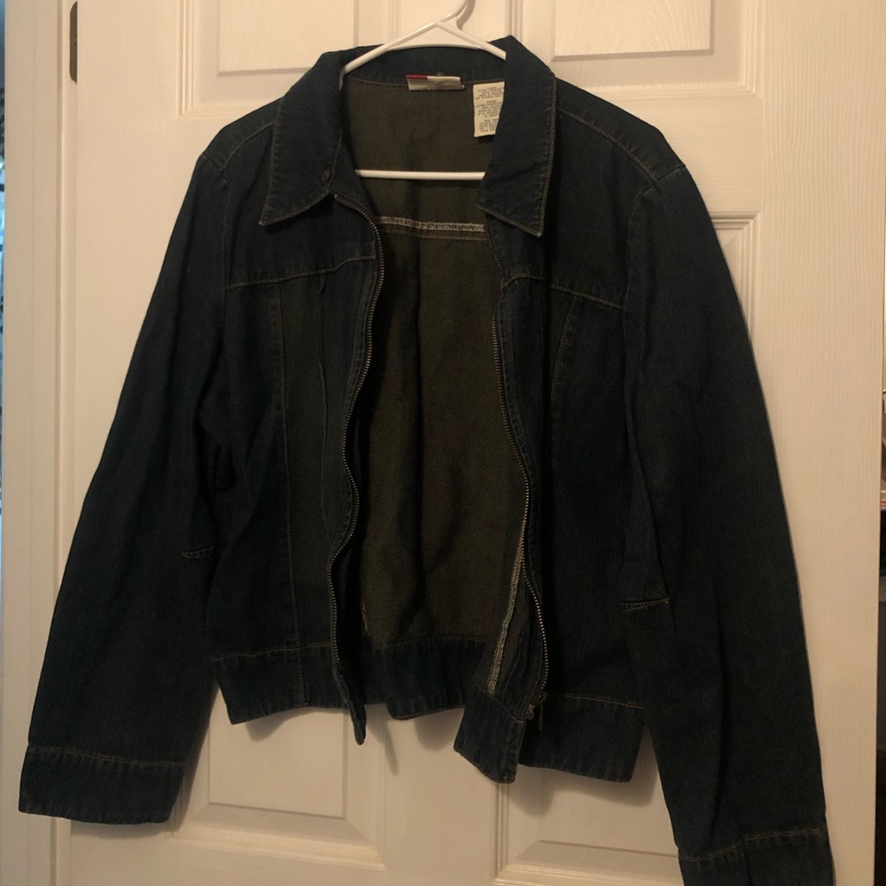 Zip up jean jacket